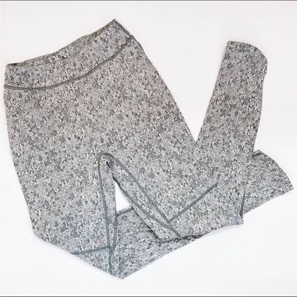 Gymshark Gray Fleur Marled Textured Full Ankle Length High Waist Leggings Sz S - Picture 9 of 9